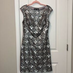 Sue Wong Nocturne Beaded Embroidered Cocktail Dress  Sz. 10